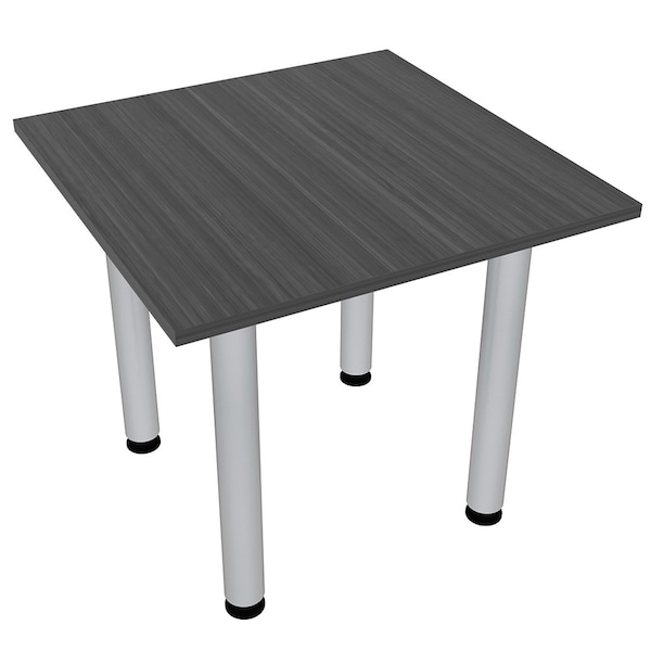 34 in W, 34 in L, 29 in H, Engineered Wood Top, Grey